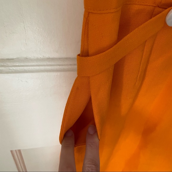 Vintage 60s Orange Sheath Dress with Pockets - Picture 3 of 5